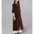 Coffe Flared Kurta With Front Slit