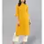 Mustard Solid Straight Kurta