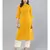 Mustard Solid Straight Kurta