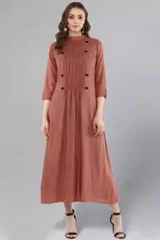 Rose Gold Flared Kurta
