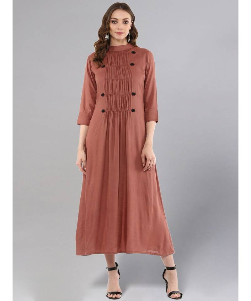 Rose Gold Flared Kurta