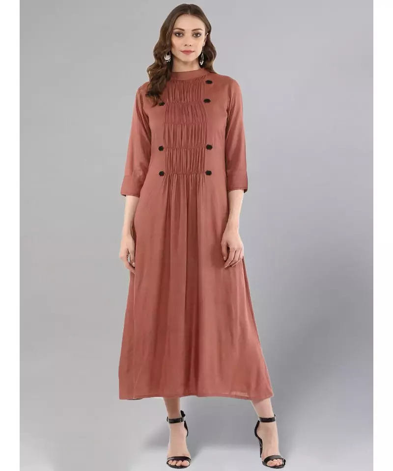 Rose Gold Flared Kurta