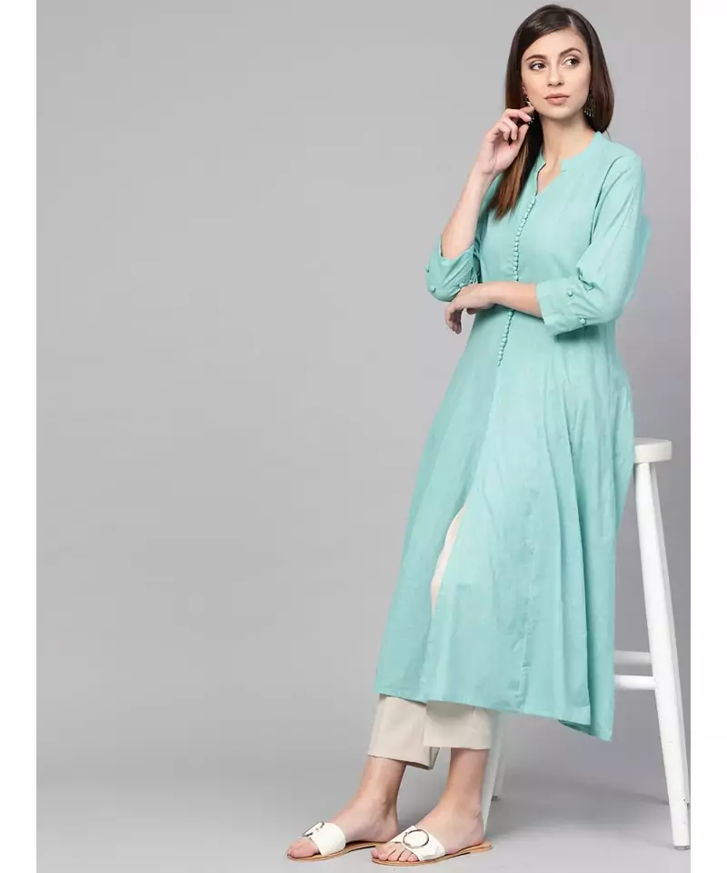 Sage Blue Anarkali Kurta