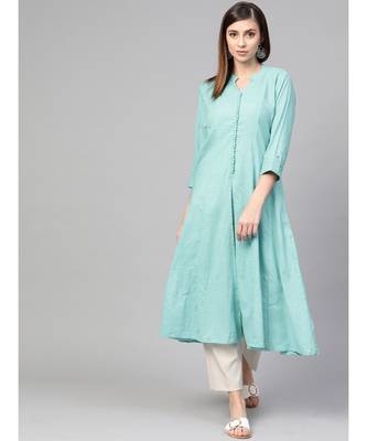 Sage Blue Anarkali Kurta 3