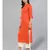 Orange Solid Straight Kurta