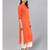 Orange Solid Straight Kurta