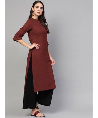 Maroon Straight Kurta 3