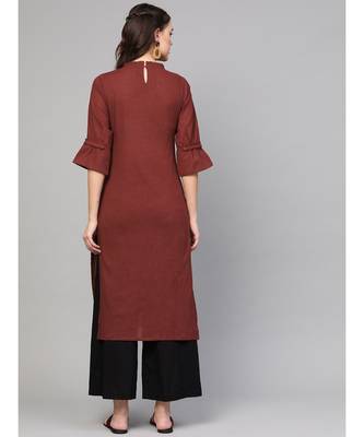 Maroon Straight Kurta 4
