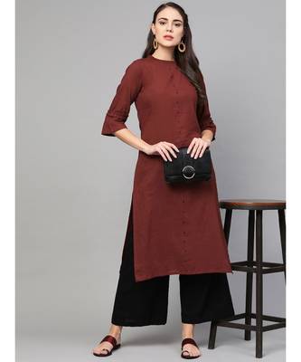 Maroon Straight Kurta 5