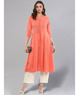 Peach Anarkali Kurta 2