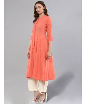 Peach Anarkali Kurta 4