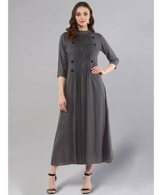 Grey Flared Kurta 1