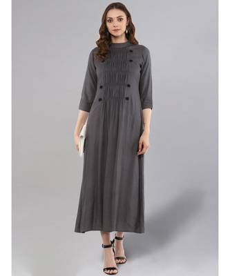 Grey Flared Kurta 2