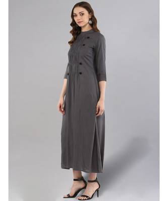 Grey Flared Kurta 4