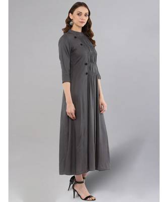 Grey Flared Kurta 5