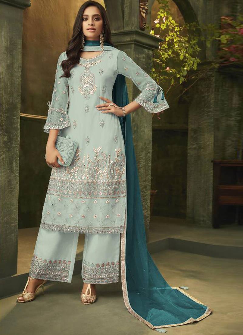 blue color pakistani dresses Blue Kameez pakistani dress designs XL
