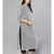 Dotted Striped Black & White Straight Kurta