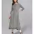 Striped Black & White Flared Kurta