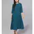 Teal Color Striped Flared Kurta