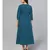 Teal Color Striped Flared Kurta