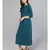 Teal Color Striped Flared Kurta