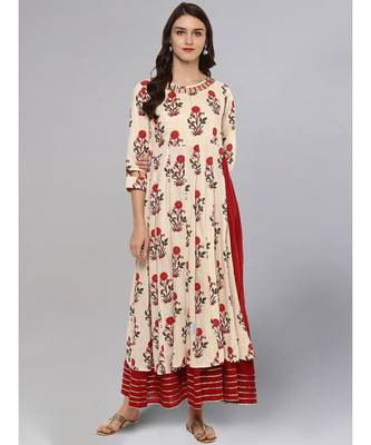 Mughal Print Anarkali Kurta 1