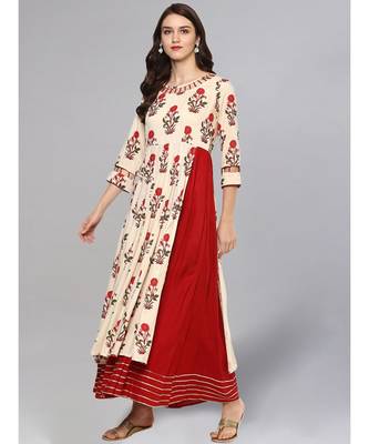 Mughal Print Anarkali Kurta 2