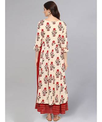 Mughal Print Anarkali Kurta 3