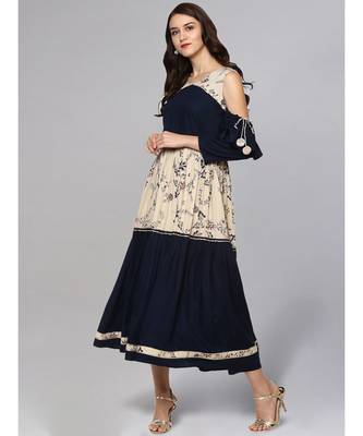 Printed & Solid Frilled Kurta 2