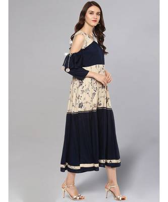 Printed & Solid Frilled Kurta 5