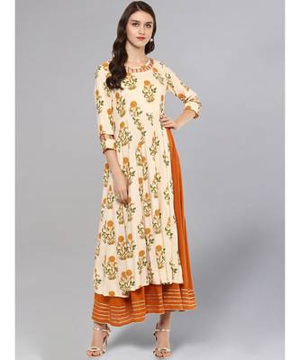 Mughal Print Anarkali Kurta 1