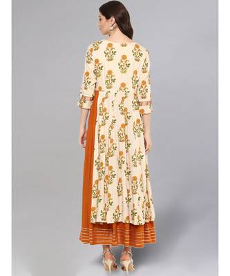 Mughal Print Anarkali Kurta 3