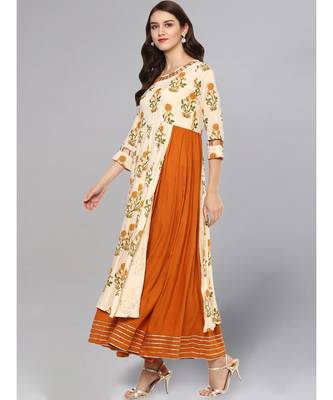 Mughal Print Anarkali Kurta 4