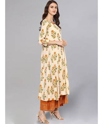 Mughal Print Anarkali Kurta 5