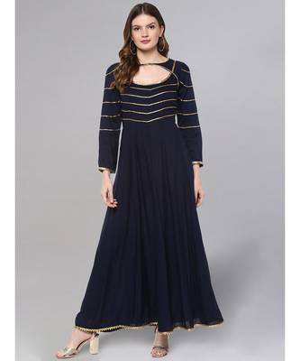 Navy Blue A Line Kurta 1