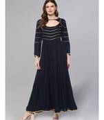 Navy Blue A Line Kurta
