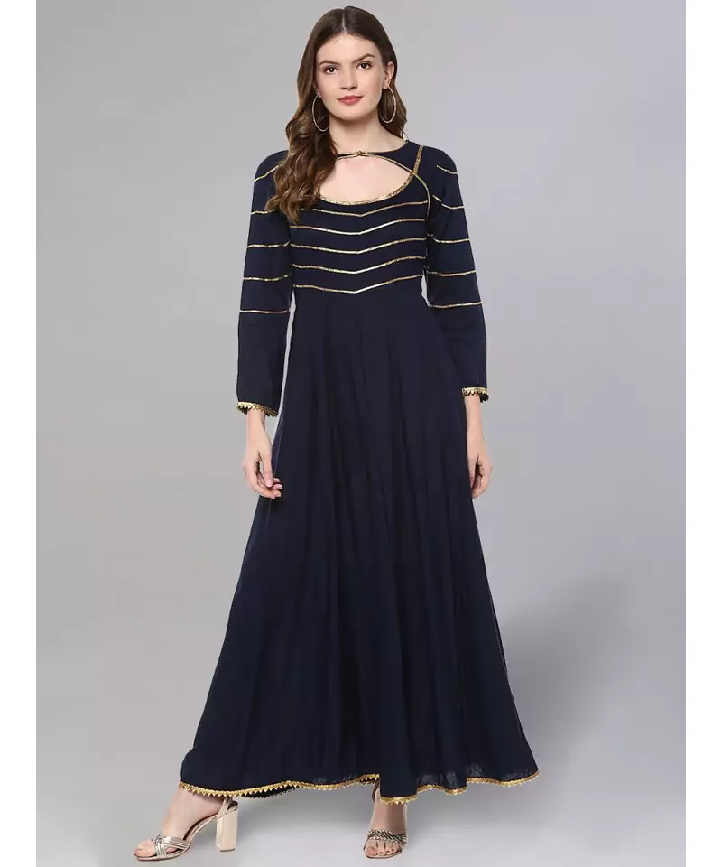 Navy Blue A Line Kurta