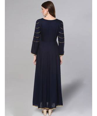 Navy Blue A Line Kurta 3