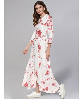 Off White Bandhni Print Kurta 4