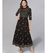 Gold Print Anarkali Kurta