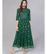 Gold Print Anarkali Kurta