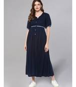 Navy Blue Long Kurta