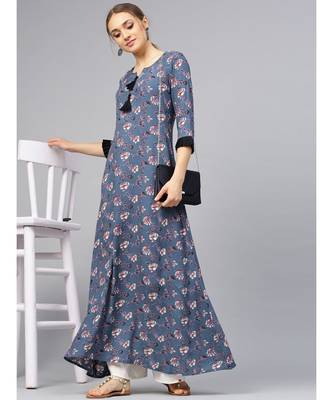Blue Print A Line Kurta 1