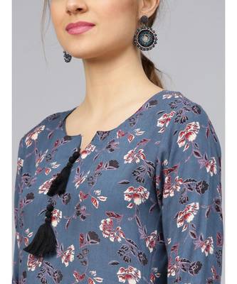 Blue Print A Line Kurta 2