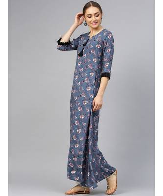 Blue Print A Line Kurta 4