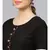 Black Anarkali Kurta With Jaal Print Border