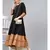 Black Anarkali Kurta With Printed Border