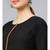 Black Anarkali Kurta With Printed Border