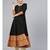 Black Anarkali Kurta With Printed Border