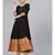 Black Anarkali Kurta With Printed Border